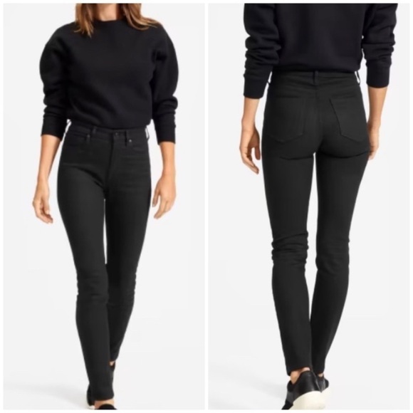 Everlane High Rise Skinny Ankle Jeans in Black - Picture 1 of 9